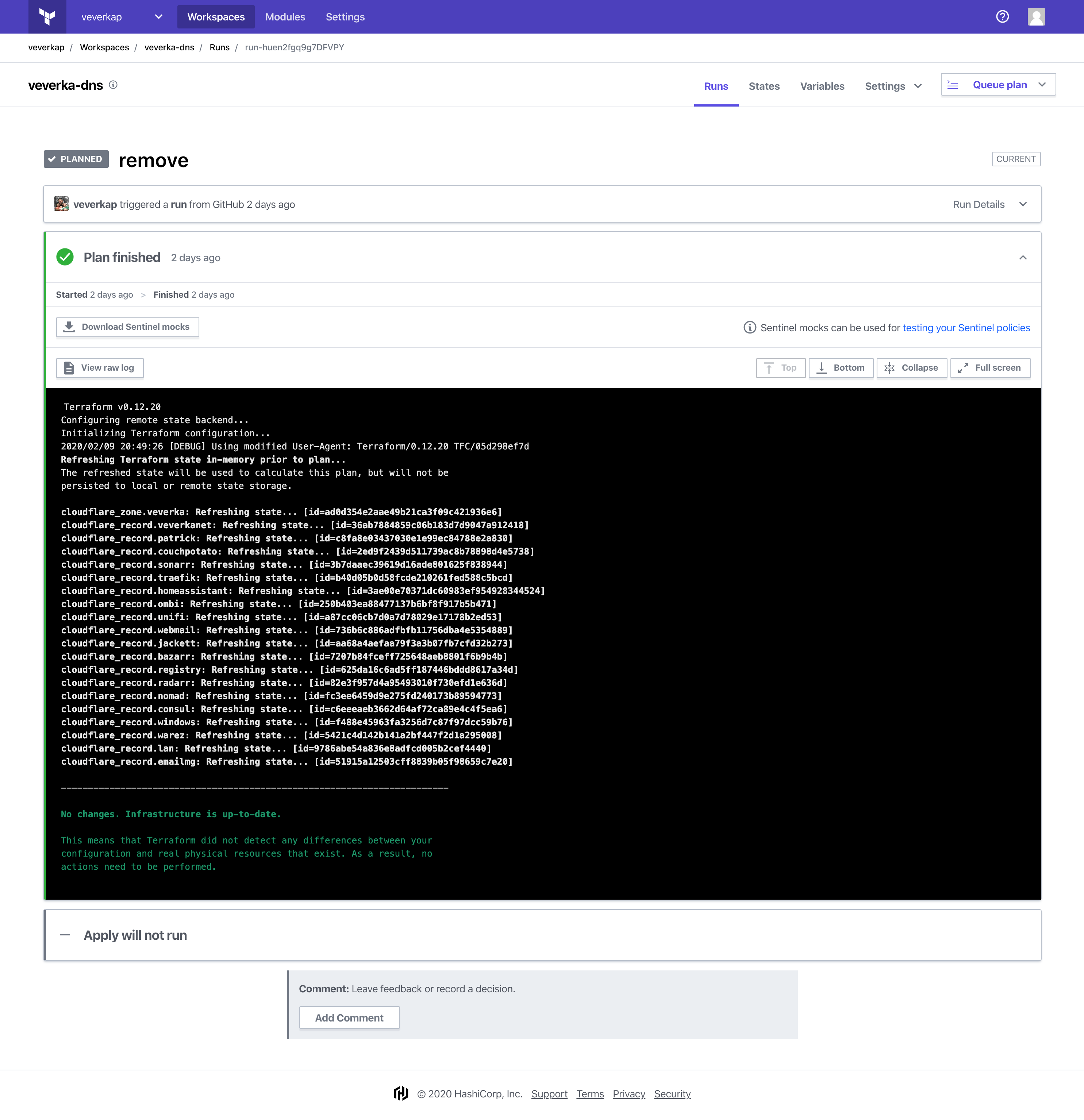 terraform dashboard